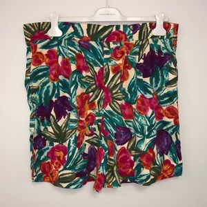 Vintage Cristin Stevens Women’s Floral High Waist Floral Shorts Size Lar…